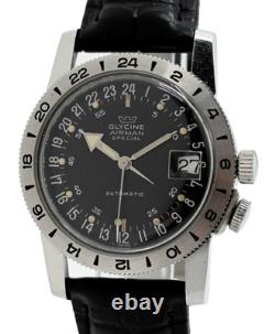Glycine 36mm Airman Special Automatic Stainless Steel GMT Watch! Ref 323.1119