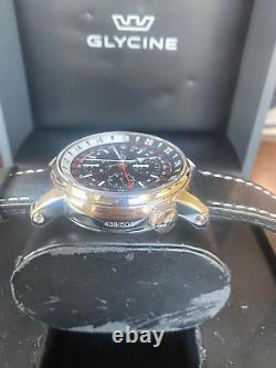 Glycine Airman 08 Chrono GMT Limited Edition ref. 3876.19-LB9B L. E. 439/500