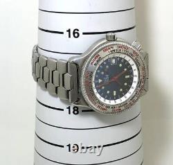Glycine Airman 3323 Mens Wristwatch GMT24H World Time SS×SS Blue Gradient Dial