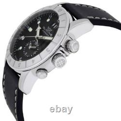 Glycine Airman Contemporary GMT Quartz Black Dial Men's Watch GL0150