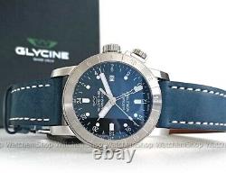 Glycine Airman World Timer GMT Blue GL0054 Swiss Automatic 3 Time Zones Watch