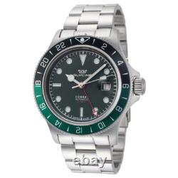 Glycine Combat Sub GL0383 Men's Swiss Made GMT Automatic 42mm Watch $2950 NEW