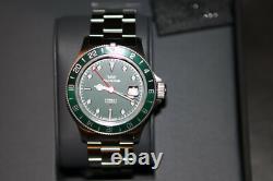 Glycine Combat Sub GL0383 Men's Swiss Made GMT Automatic 42mm Watch $2950 NEW