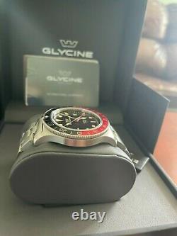 Glycine + Drop Limited Edition Combat Sub GMT 42mm Coffee Dive Watch GL0300