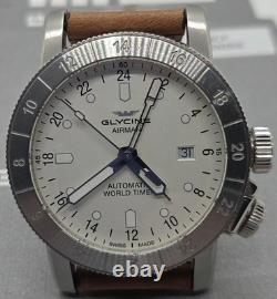 Glycine GMT World Timer Airman Automatic Swiss Men's Watch