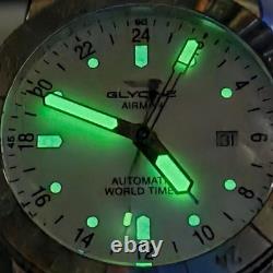 Glycine GMT World Timer Airman Automatic Swiss Men's Watch