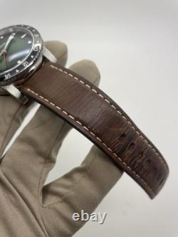 Graham Fortress GMT Automatic Green Dial Leather 44mm Steel Watch 2FOBC. G02A B+P