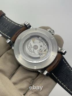 Graham Fortress GMT Automatic Green Dial Leather 44mm Steel Watch 2FOBC. G02A B+P