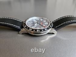 Graham Silverstone Gray Dial GMT Awesome Classic Leather Strap Rare + Cool