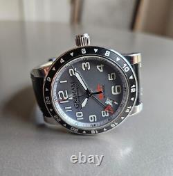 Graham Silverstone Gray Dial GMT Awesome Classic Leather Strap Rare + Cool
