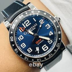 Graham Silverstone RARE BLUE GMT Watch 42mm 2TZAS. S01A. L99S BNIB 4.5k MSRP
