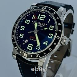 Graham Silverstone RARE BLUE GMT Watch 42mm 2TZAS. S01A. L99S BNIB 4.5k MSRP