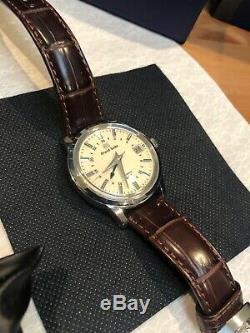 Grand Seiko Automatic GMT Leather Strap Men's Watch SBGM221