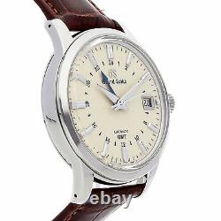 Grand Seiko GMT Steel Auto 39.5mm Strap Deployant Mens Watch SBGM221