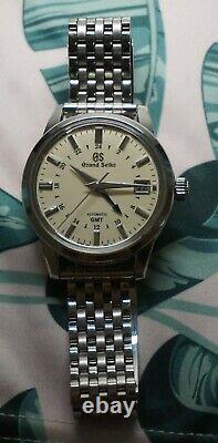 Grand Seiko SBGM221 Automatic GMT Watch with Forstner Beads of Rice Bracelet