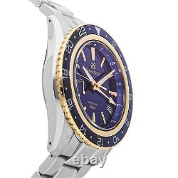 Grand Seiko Sport Collection Spring Drive GMT Steel Gold Mens Watch Date SBGE248