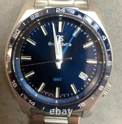 Grand Seiko Sport GMT Quartz 40mm Blue Dial Mens Watch SBGN021 Selling As is