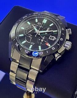 Grand Seiko Sport Spring Drive GMT Chronograph SBGC223 Titanium Zirconia Ceramic