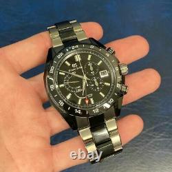 Grand Seiko Spring Drive Ceramic Chronograph GMT Black Dial SBGC223