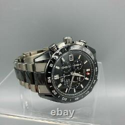 Grand Seiko Spring Drive Ceramic Chronograph GMT Black Dial SBGC223