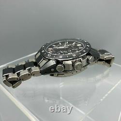 Grand Seiko Spring Drive Ceramic Chronograph GMT Black Dial SBGC223