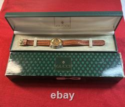 Gucci Mondiale GMT 8200M Two Tone Swiss Made Quartz Watch SEE NOTES