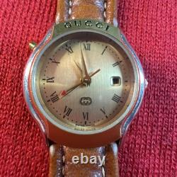Gucci Mondiale GMT 8200M Two Tone Swiss Made Quartz Watch SEE NOTES