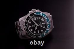 HYAKUICHI 101 No. 14 Mechanical GMT Japanese Movement World Time Aqua x Black