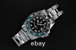 HYAKUICHI Model 14 GMT Automatic Watch Aqua Black Dial World Time 200M Japan New
