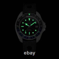 H. G. P Diver GMT 200M Automatic Diving Watch Blue & Black Black Dial 42mm Wri