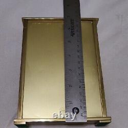 Hamilton Desk Clock World Time GMT Globe Retro MCM Brass Black Works Vintage