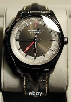 Hamilton Jazzmaster GMT H326850 Black World Time Automatic Analog Used