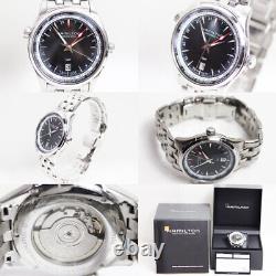 Hamilton Jazzmaster GMT H32695131 H326950 Automatic Winding Wristwatch SS Men's