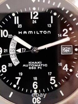 Hamilton Khaki Navy Gmt H776151 Automatic Black Dial 42mm Swiss Made Men's Watch