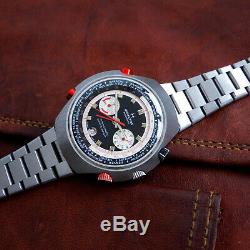 Hamilton RARE Vintage COUNT-DOWN GMT CHRONO-MATIC 141001-3 48mm World Time GMT