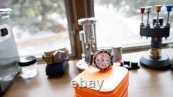 Hand Built Bumble B-1 Sieko-Mod GMT by Paulie James with Bright Yellow Stinger