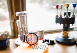 Hand Built Bumble B-1 Sieko-Mod GMT by Paulie James with Bright Yellow Stinger