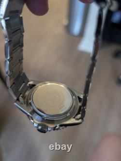 Heuer & Lambelet Rare 90's GMT Watch Blue 40mm Great Condition