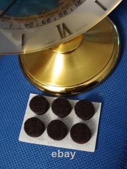 IMHOF World Time desk clock GMT 8 Day VERY CLEAN Running Well Vintage 1960s