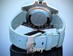 Ice Blue Full Automatic GMT Sub Diver Mod NH34 24jewel Sapphire Excellent