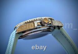 Ice Blue Full Automatic GMT Sub Diver Mod NH34 24jewel Sapphire Excellent