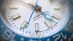 Ice Blue Full Automatic GMT Sub Diver Mod NH34 24jewel Sapphire Excellent