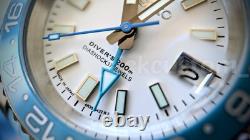 Ice Blue Full Automatic GMT Sub Diver Mod NH34 24jewel Sapphire Excellent