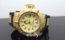Invicta 13921 Men's Subaqua GMT Gold Tone & Black Polyurethane Band Watch $1,495