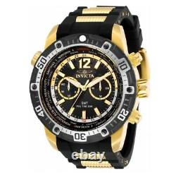 Invicta Aviator GMT World Time 29919 Men's 50.5mm Gold-Tone Dual Time Watch