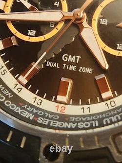 Invicta Aviator GMT World Time 29919 Men's 50.5mm Gold-Tone Dual Time Watch