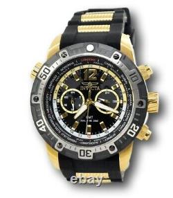 Invicta Aviator GMT World Time 29919 Men's 50.5mm Gold-Tone Dual Time Watch