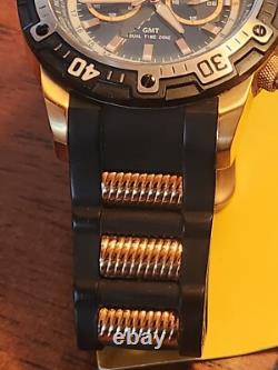 Invicta Aviator GMT World Time 29919 Men's 50.5mm Gold-Tone Dual Time Watch