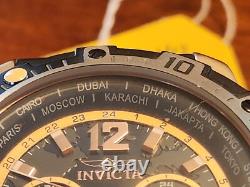 Invicta Aviator GMT World Time 29919 Men's 50.5mm Gold-Tone Dual Time Watch