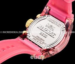 Invicta Men BOLT ZEUS MAGNUM Chronograph 18K PINK Plate GMT Strap Watch